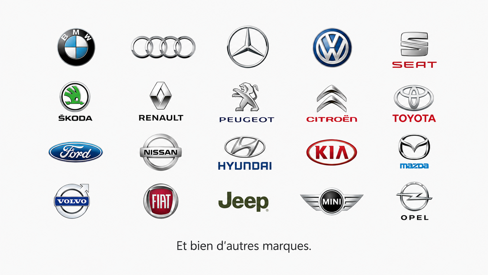 Marques de voitures prises en charge pour la reproduction et la programmation de clés de voiture à Genève et dans le canton de Vaud